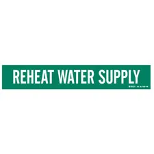Brady REHEAT WATER SUPPLY Pipe Marker|Buy Online
