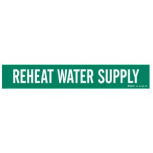 Brady REHEAT WATER SUPPLY Pipe Marker|Buy Online