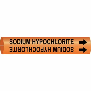 Brady SODIUM HYPOCHLORITE Snap-On Pipe Marker/ Buy Online