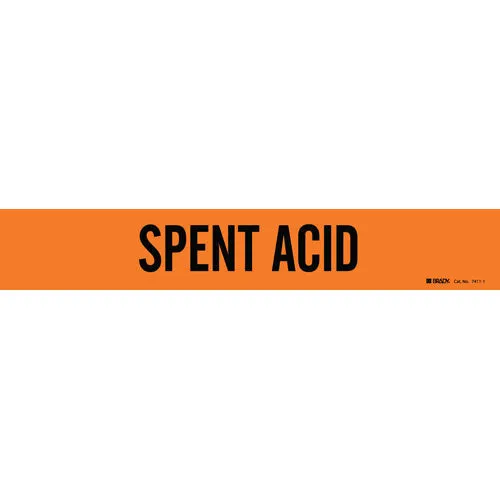 Brady SPENT ACID Pipe Marker|Buy Online