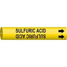 Brady SULFURIC ACID Snap-On Pipe Marker|Buy Online