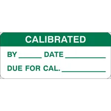 CALIBRATED BY: DATE: DUE Write-on Inspection Labels| Buy online