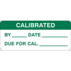CALIBRATED BY: DATE: DUE Write-on Inspection Labels| Buy online