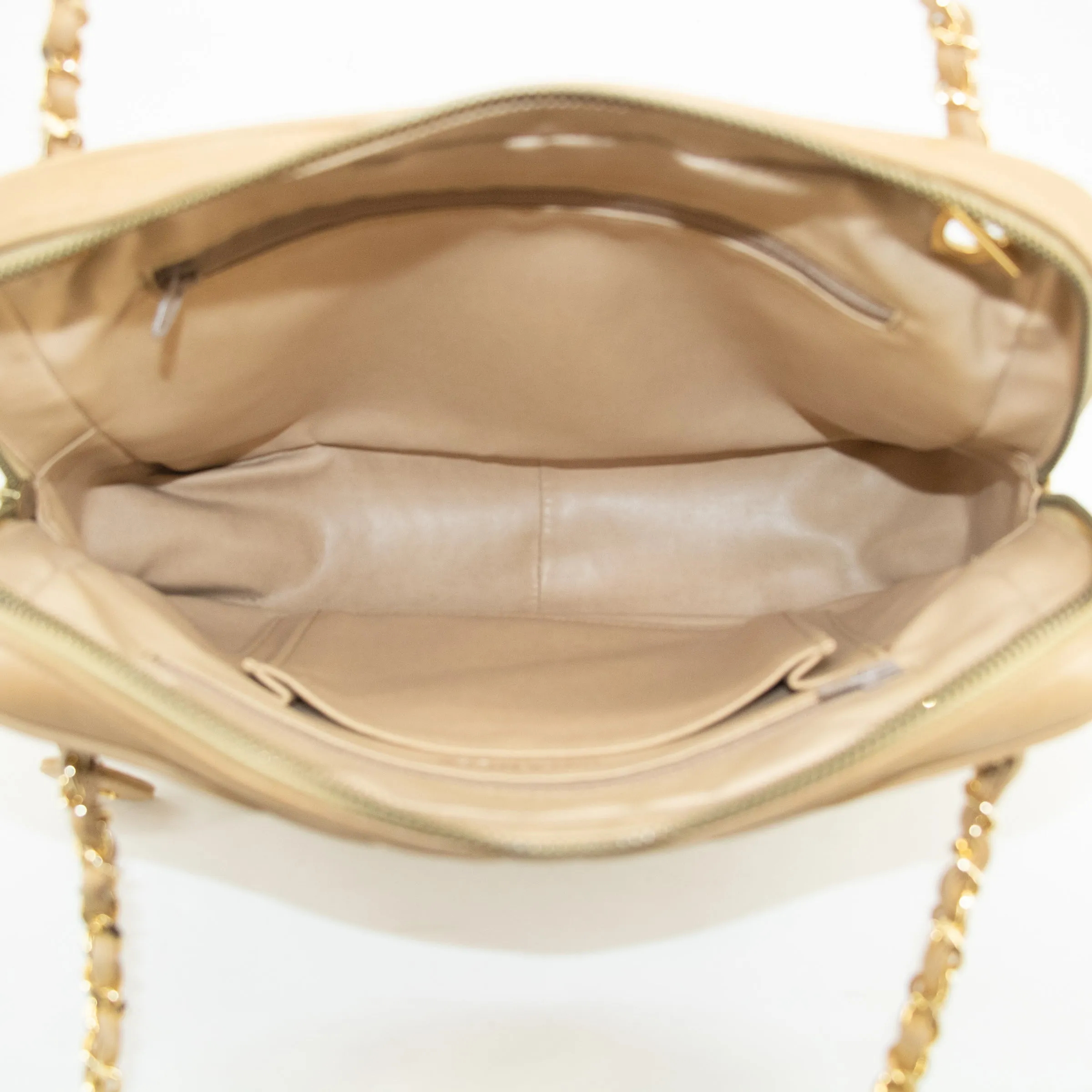 Chanel Lambskin Chevron Beige Camera Bag   #2567