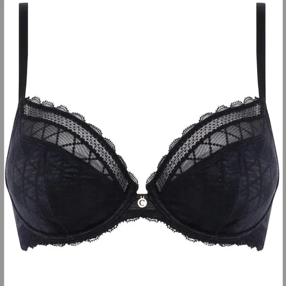 CHANTELLE MODERN C CHIC SEXY 3 PART UNDERWIRED BRA SKU: C18K10 011 BLACK 34DD