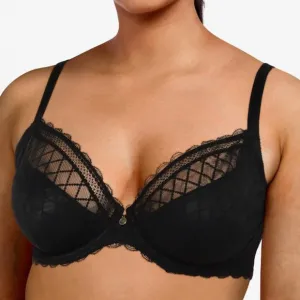CHANTELLE MODERN C CHIC SEXY 3 PART UNDERWIRED BRA SKU: C18K10 011 BLACK 34DD