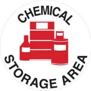 CHEMICAL STORAGE AREA Anti-Slip Floor Sign/Buy online