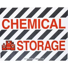 CHEMICAL STORAGE ToughStripe Floor Sign/Buy online
