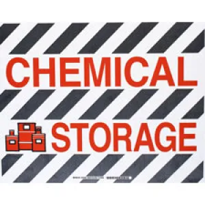 CHEMICAL STORAGE ToughStripe Floor Sign/Buy online