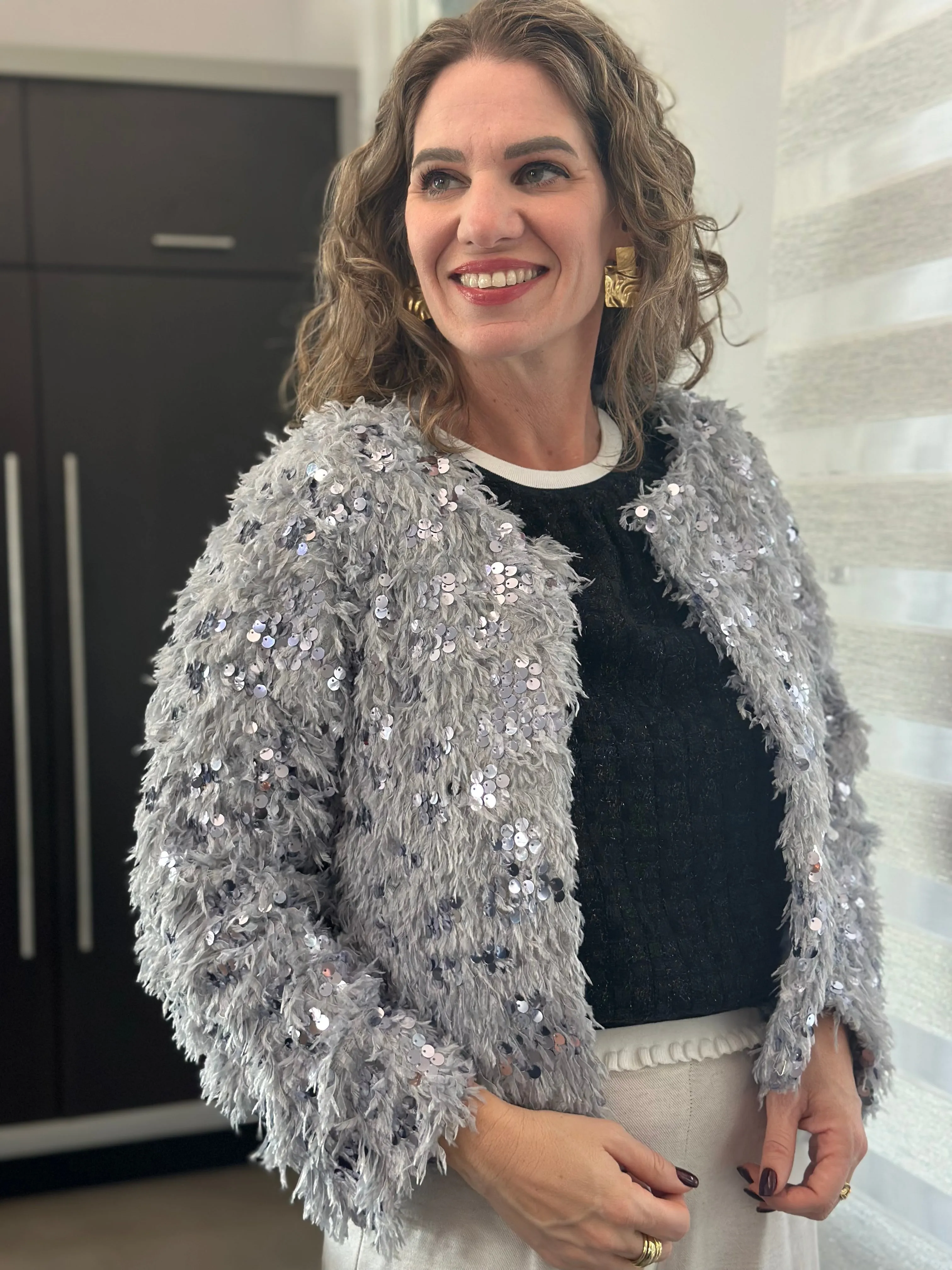 Chic Silver Coat
