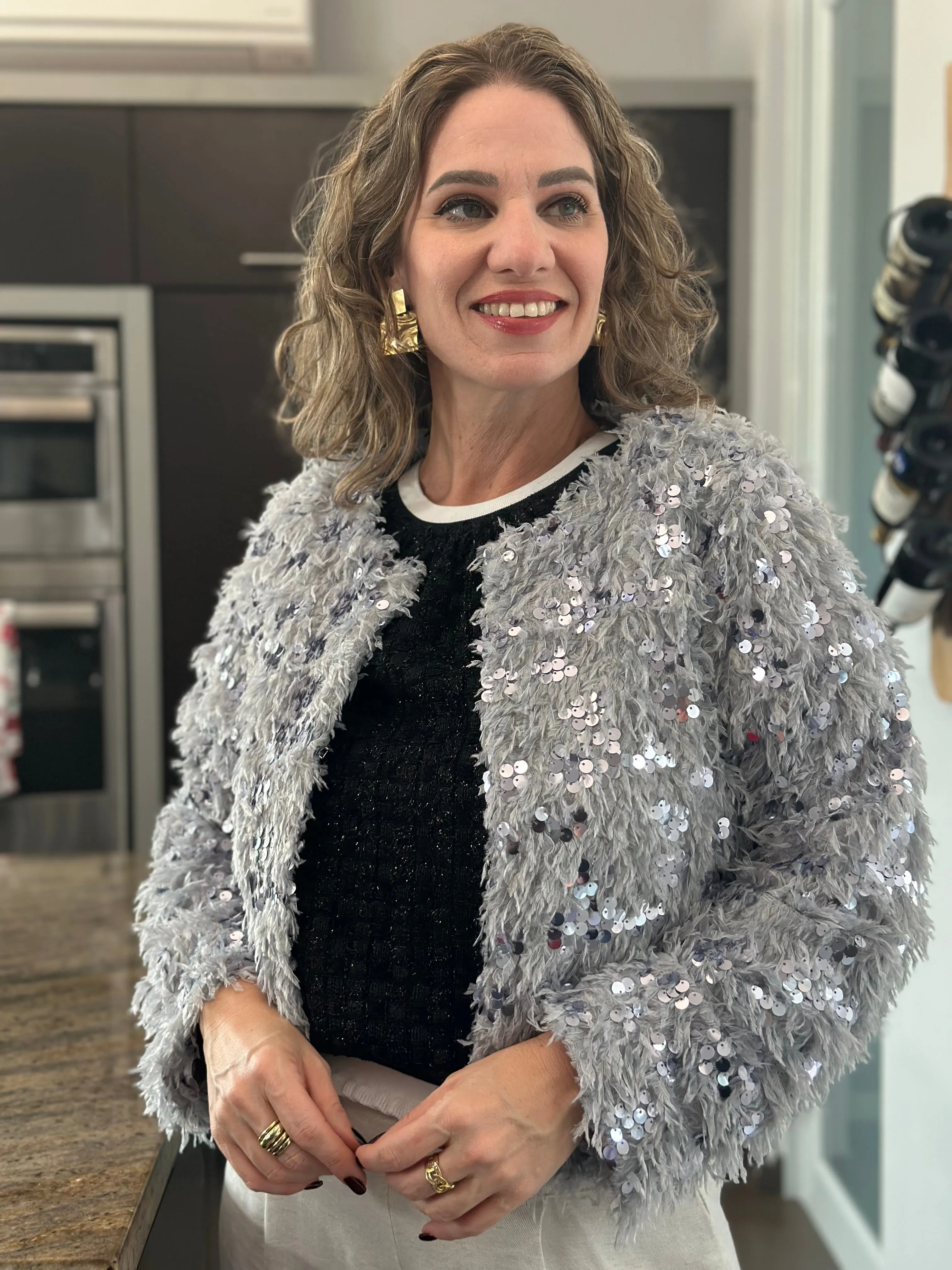Chic Silver Coat