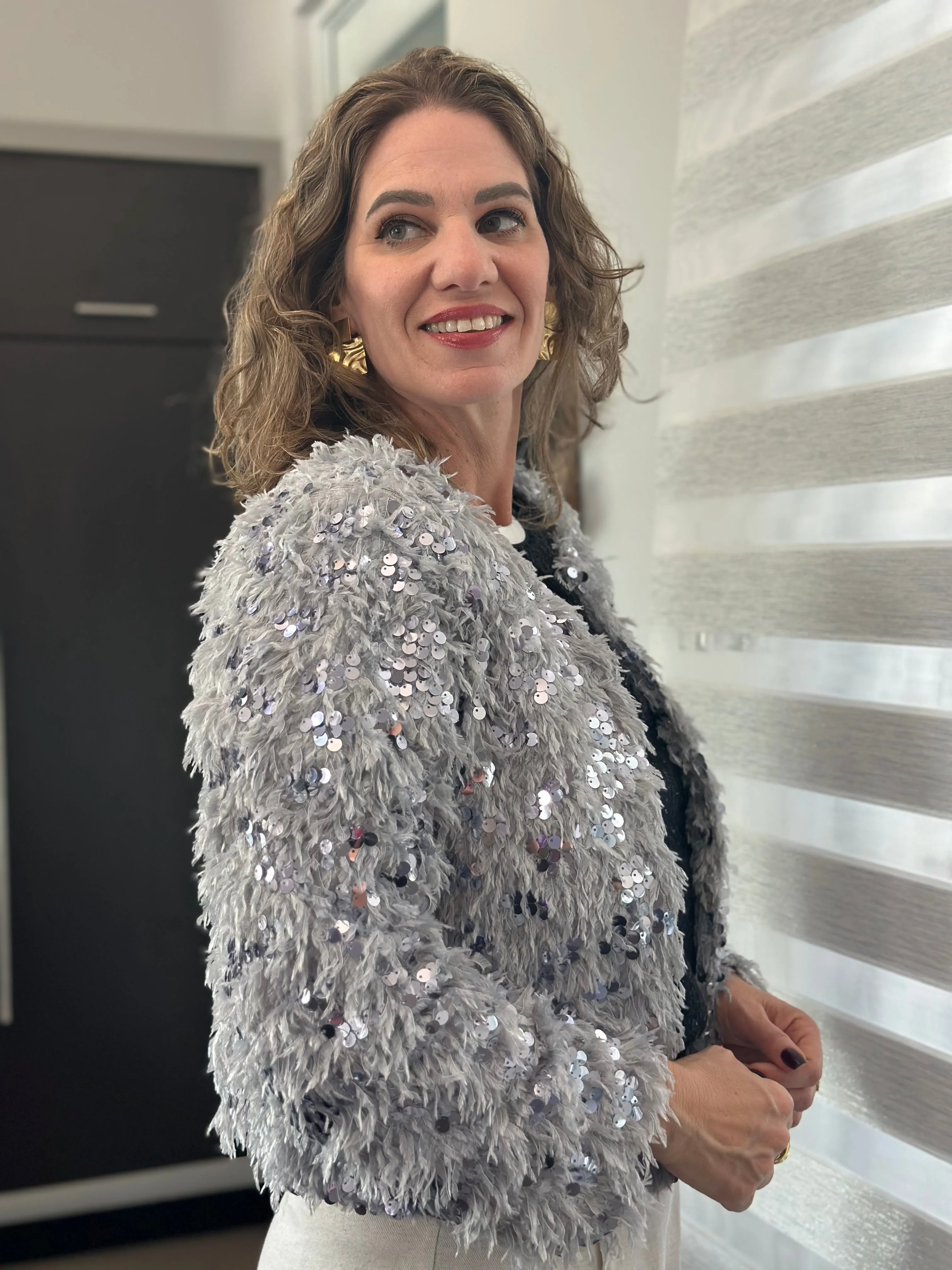 Chic Silver Coat