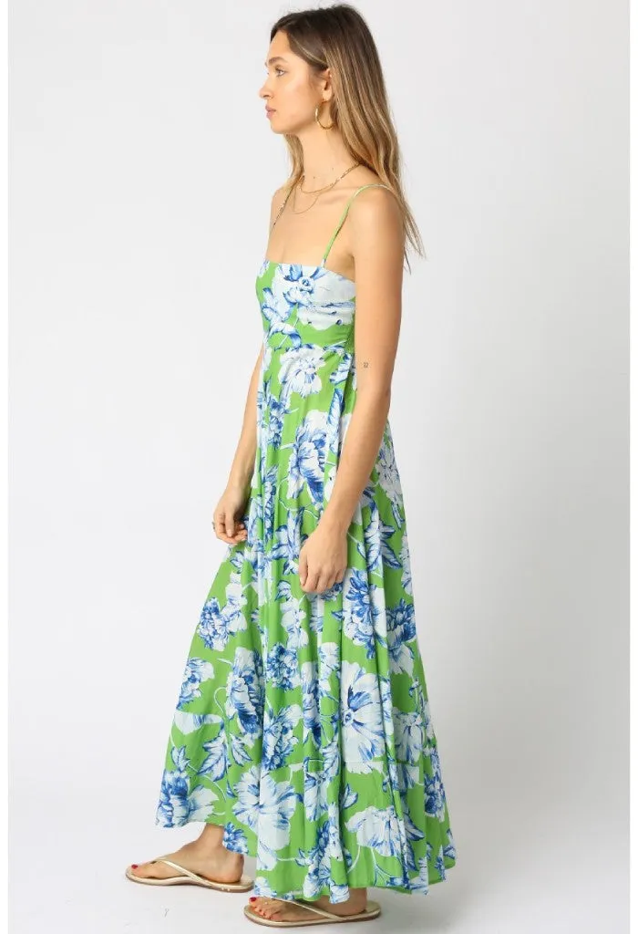 Claudette Dress-Green Blue