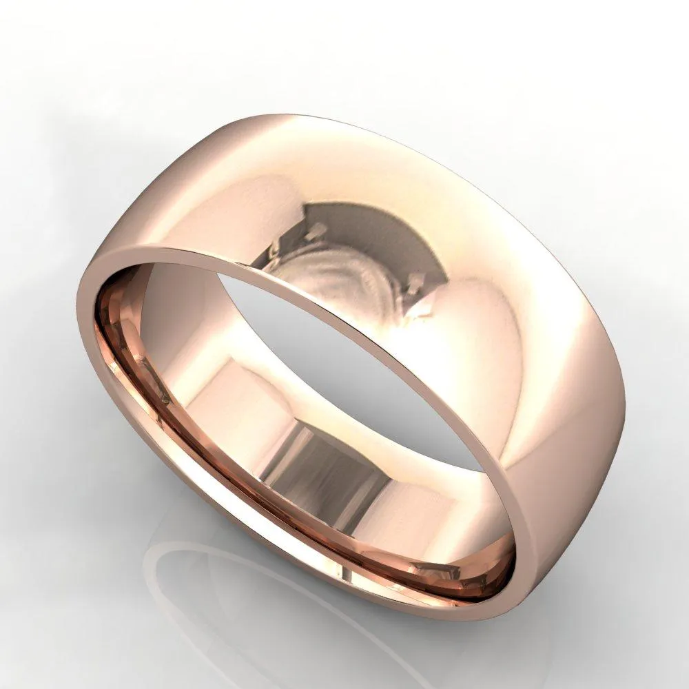 Comfort Fit Domed Wedding Band 7mm