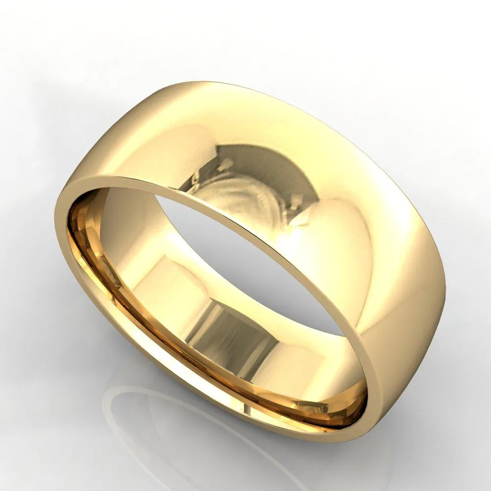 Comfort Fit Domed Wedding Band 7mm