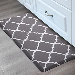 DACLYZE Kitchen Rug for Floor Cushioned Anti Fatigue Waterproof 17.3"x 39" Non Slip Comfort Carpet, Waterproof Memory Foam Standing Mat for Kitchen, Floor Home, Office, Sink, Laundry,Brown