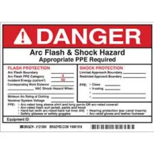 DANGER Flash Protection Arc Flash Boundary Arc Flash PPE Category 4 Labels| Buy online
