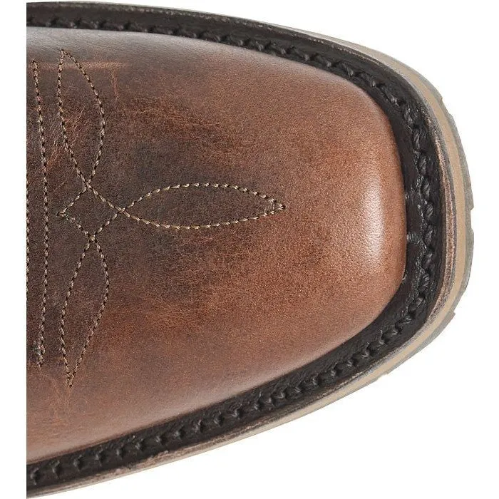 Double H Men's Brantley 12" Square Toe Roper Western Style Boot -Brown- DH4662