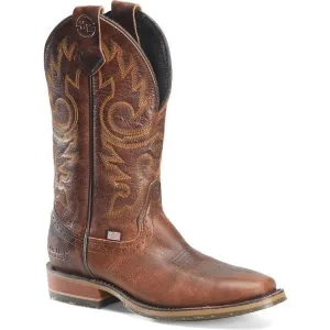 Double H Men's Brantley 12" Square Toe Roper Western Style Boot -Brown- DH4662