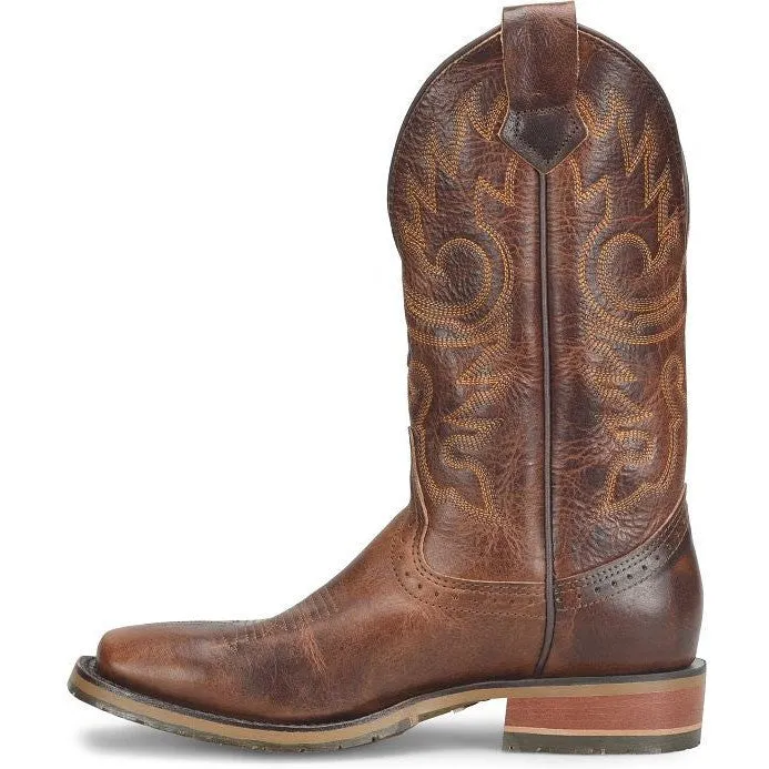 Double H Men's Brantley 12" Square Toe Roper Western Style Boot -Brown- DH4662