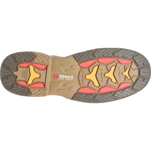 Double H Men's Phantom Rider Raid 8" Slip Resist U Toe Lacer Work Boot -Brown- DH5394