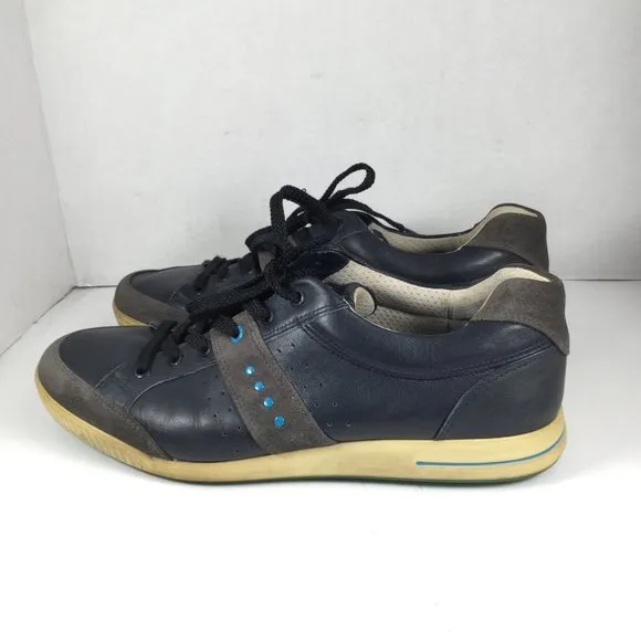 ECCO Leather Laced Sneakers Navy Size EU 43 / US 9/9.5