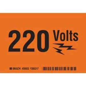 Electrical Labels and Markers | 220 VOLTS Sign| Buy online