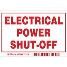 ELECTRICAL POWER SHUT-OFF Labels| Buy online