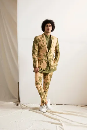 Elgin - Tie & Dye Jacket with Green Kurta Set