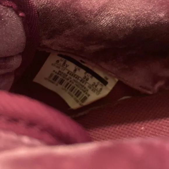 Euc Nike Air Force 1 6.5 Youth Low Pink Purple Crushed Velvet Shoes Womens
