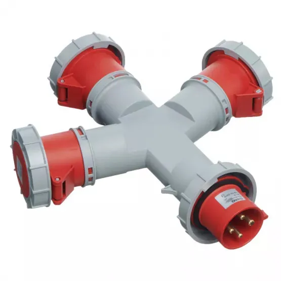 Europa ISPW3325N IP67 Three Outlet Splitter 400V 3P N E 32A 6H