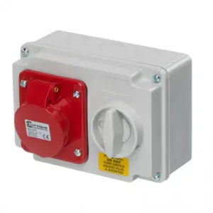 Europa SISH165N IP44 Horizontal Interlocked Socket 415V 3P N E 16A 6H