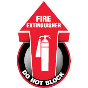 Fire Extinguisher Do Not Block 3D Floor Sign/Buy online