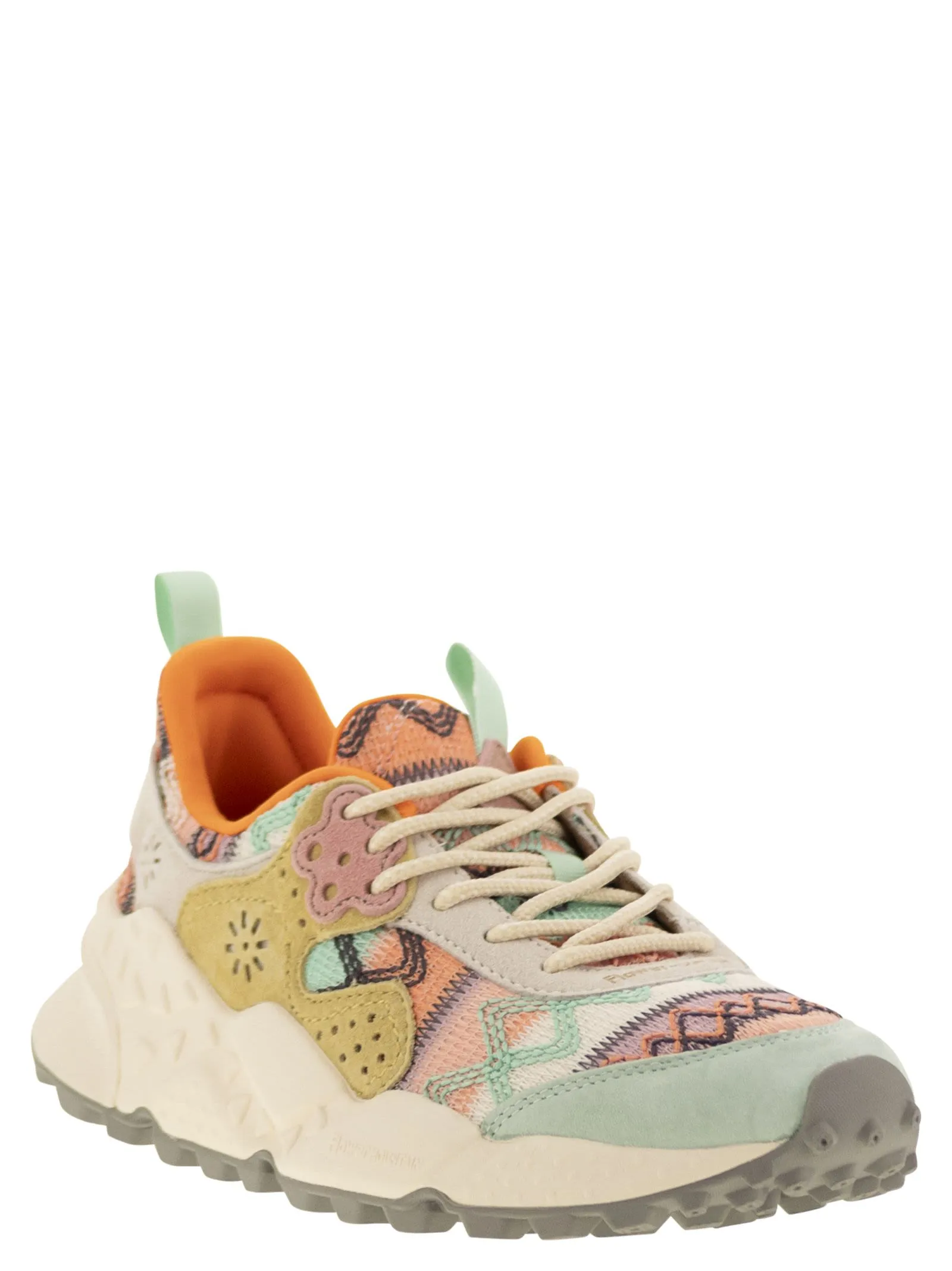 Flower Mountain Kotetsu sneakers i mocka och tekniskt tyg