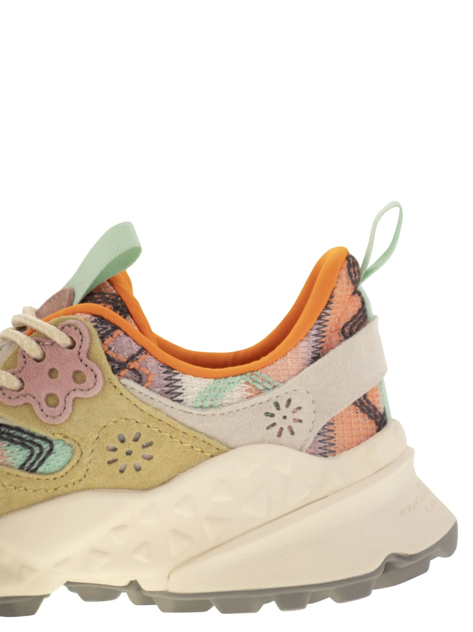 Flower Mountain Kotetsu sneakers i mocka och tekniskt tyg
