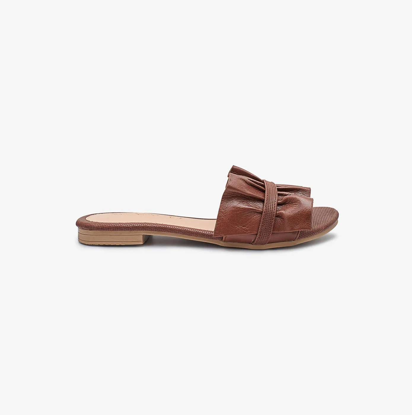 Fringed Ladies Leather Chappal
