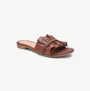 Fringed Ladies Leather Chappal