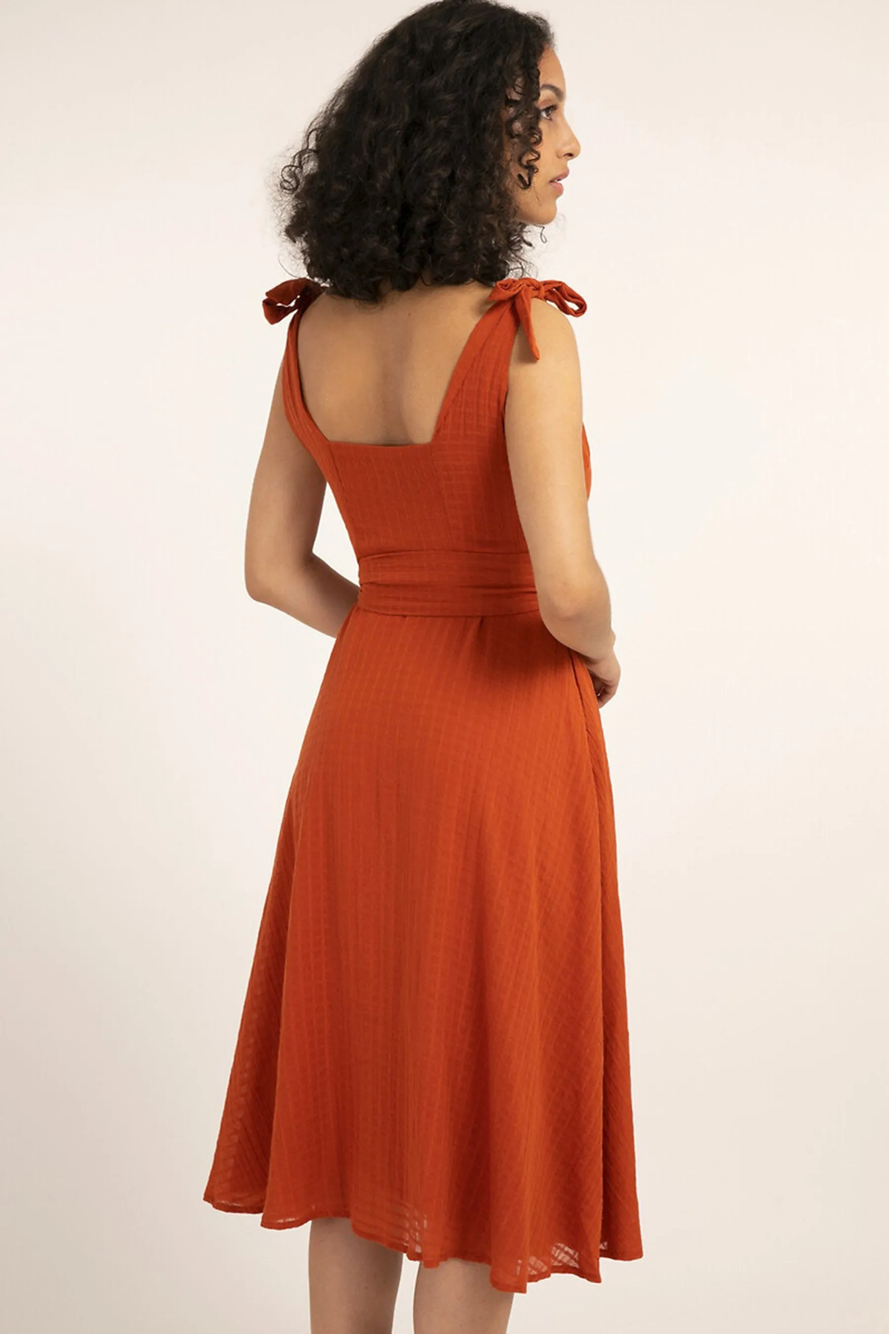 Frnch Alcathea Dress (Brick) - FINAL SALE
