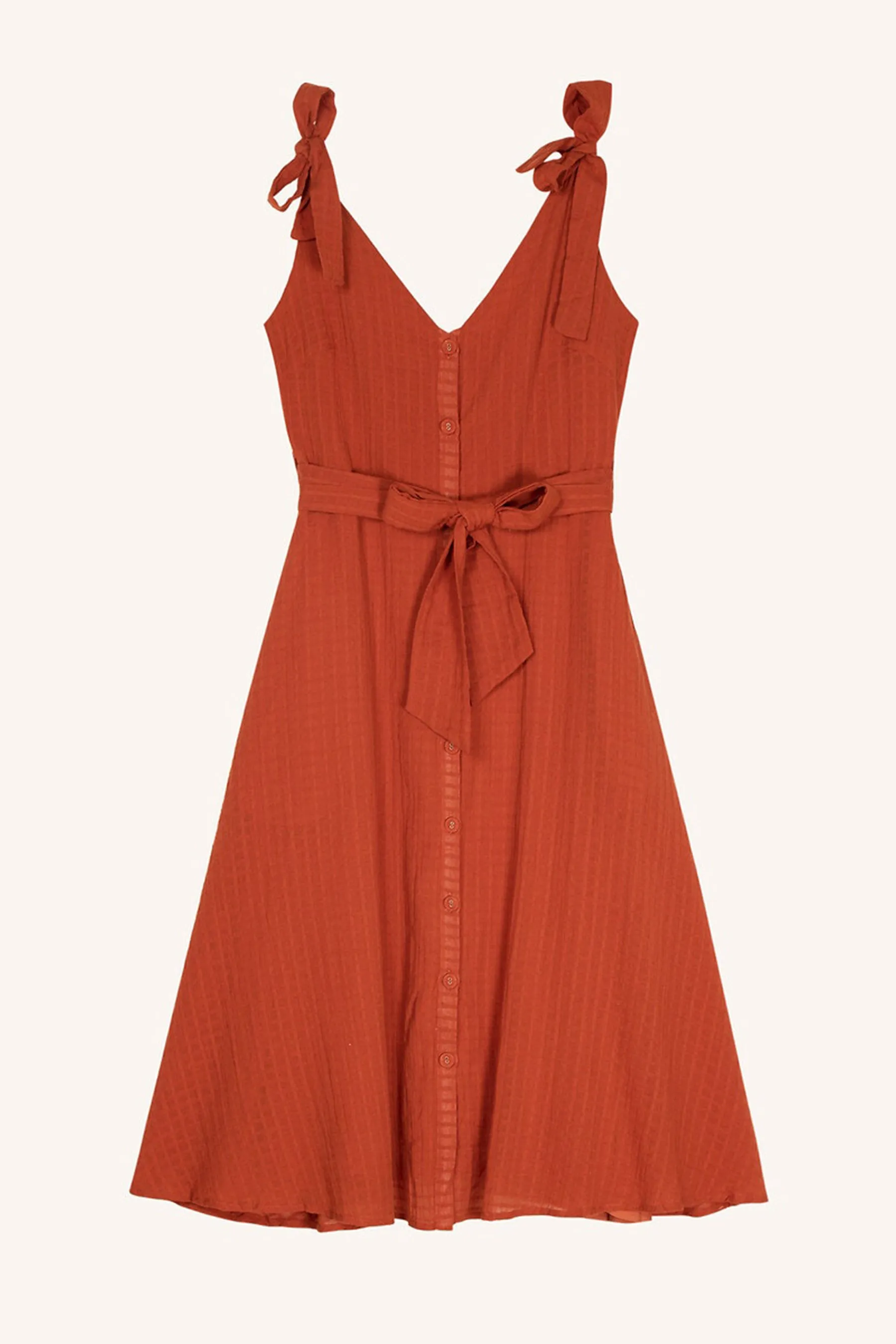 Frnch Alcathea Dress (Brick) - FINAL SALE