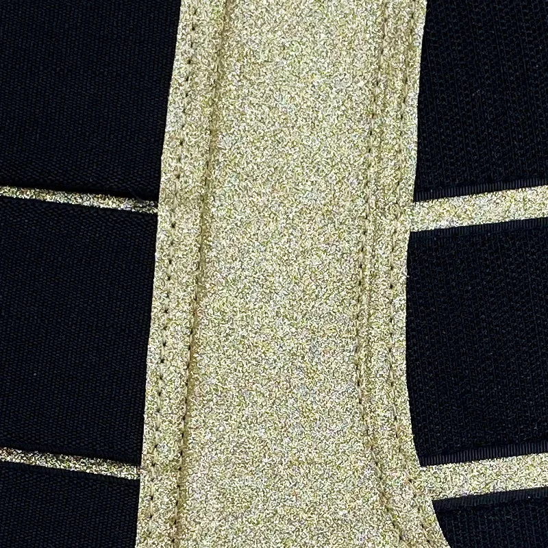 Glitter Sparkly Brushing Dressage Boots Golden Beige