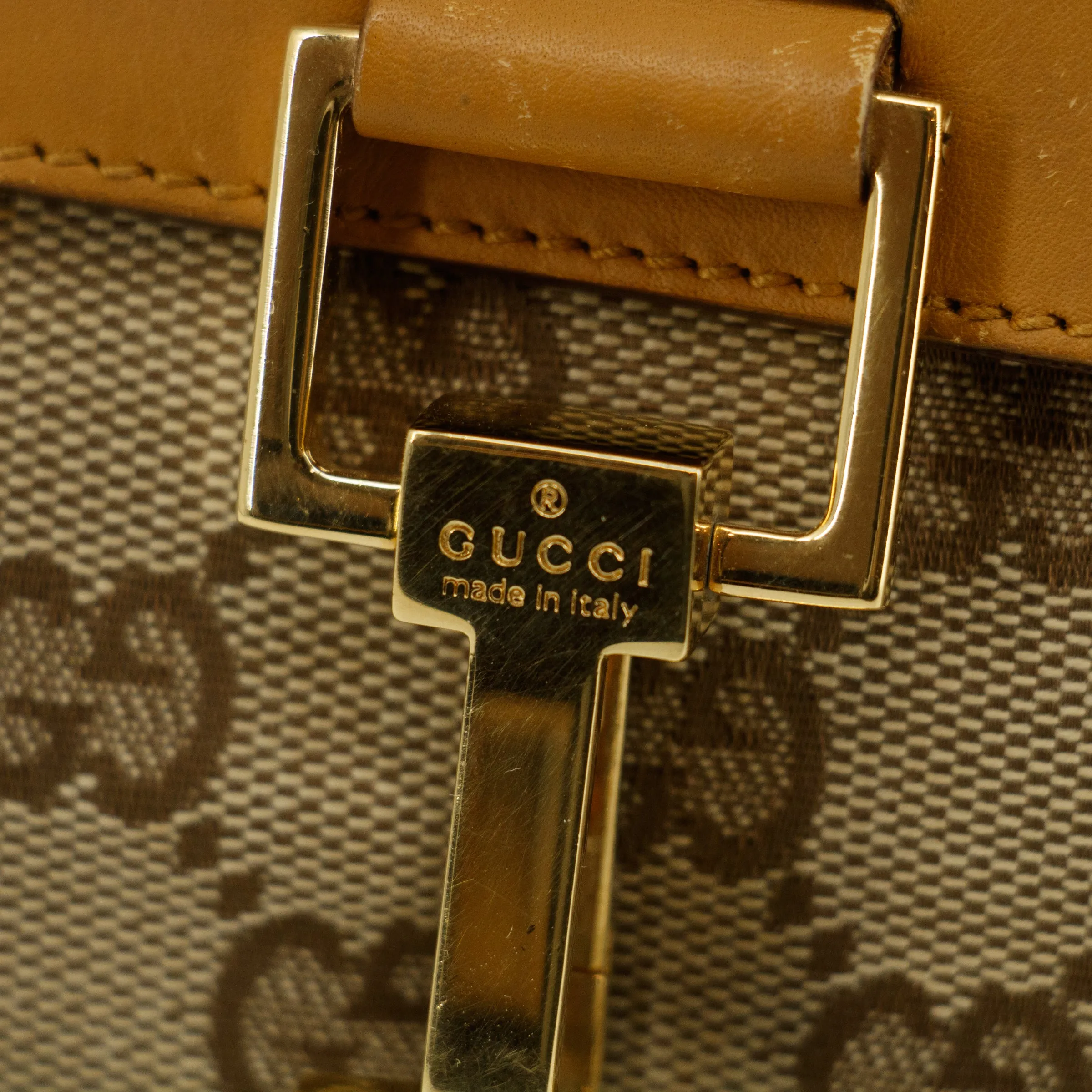 Gucci GG Canvas Beige One Handle Shoulder Bag  #3306