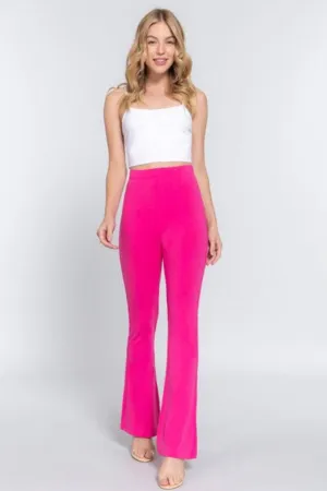 ❤GYPSY - Elastic Waist Slim Flare Pants by ACTIVE BASIC