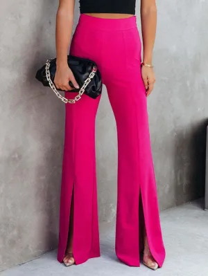 GYPSY - Front Slit Flare Leg Pants