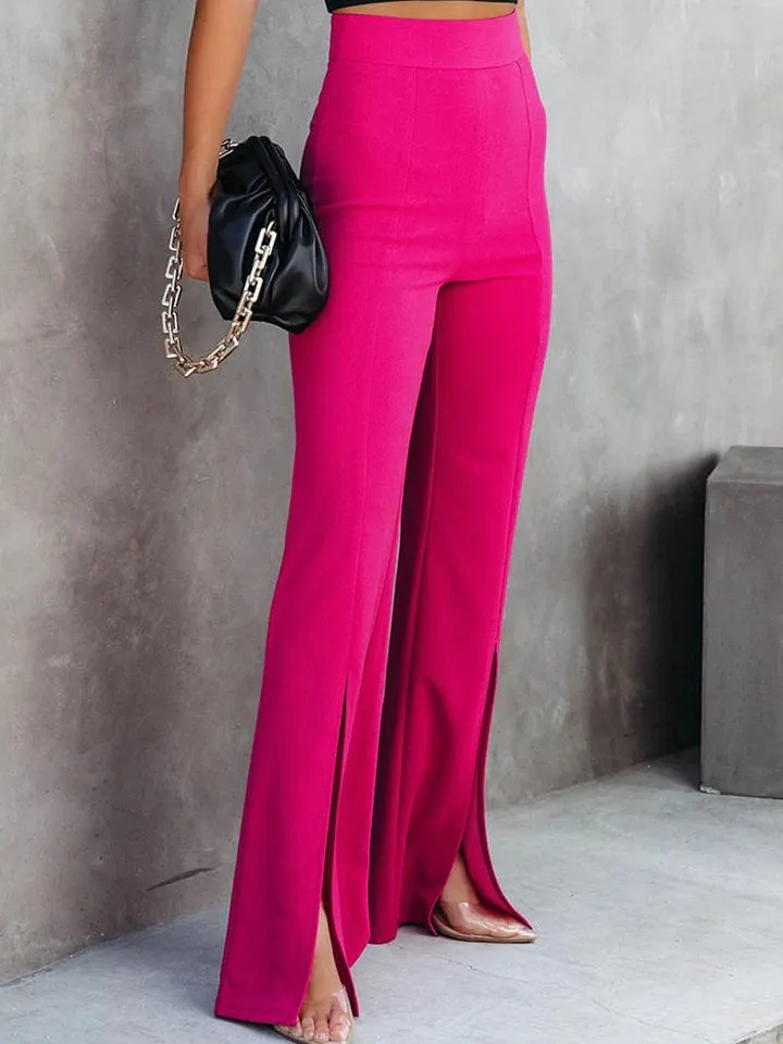 GYPSY - Front Slit Flare Leg Pants
