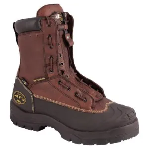 Honeywell Lace-In Quick Release Zipper Closure Leather Work Boots, Size 8, 5 in H, Brown, 65392-TN080