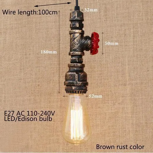 Industrial Water Pipe Pendant Lamp - 8 Designs