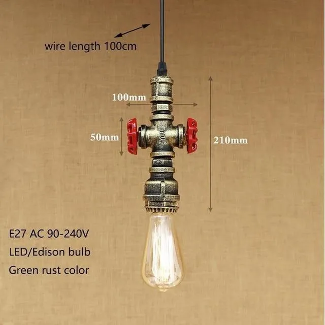 Industrial Water Pipe Pendant Lamp - 8 Designs