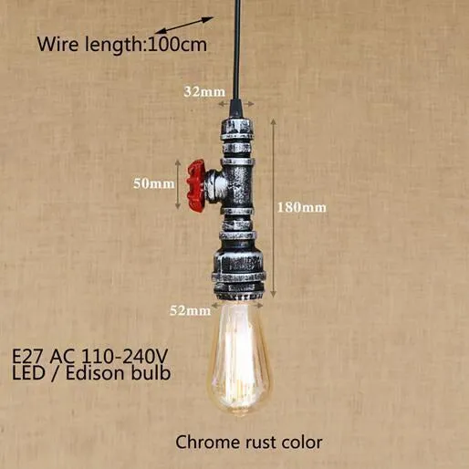 Industrial Water Pipe Pendant Lamp - 8 Designs