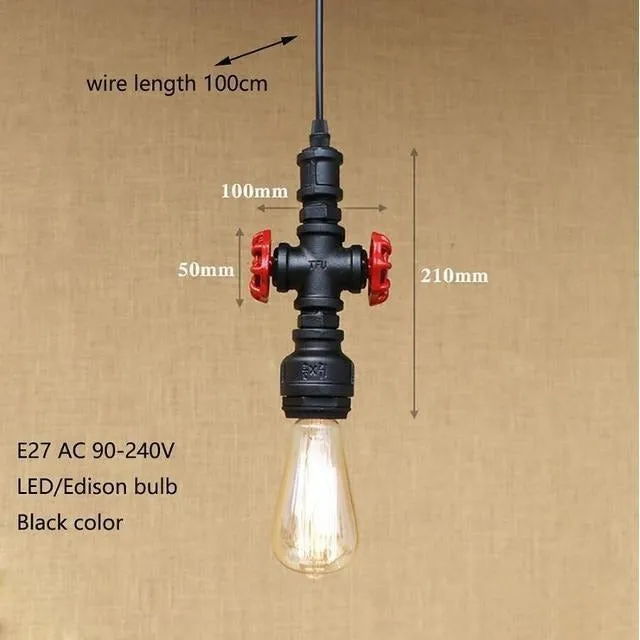 Industrial Water Pipe Pendant Lamp - 8 Designs