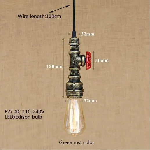 Industrial Water Pipe Pendant Lamp - 8 Designs